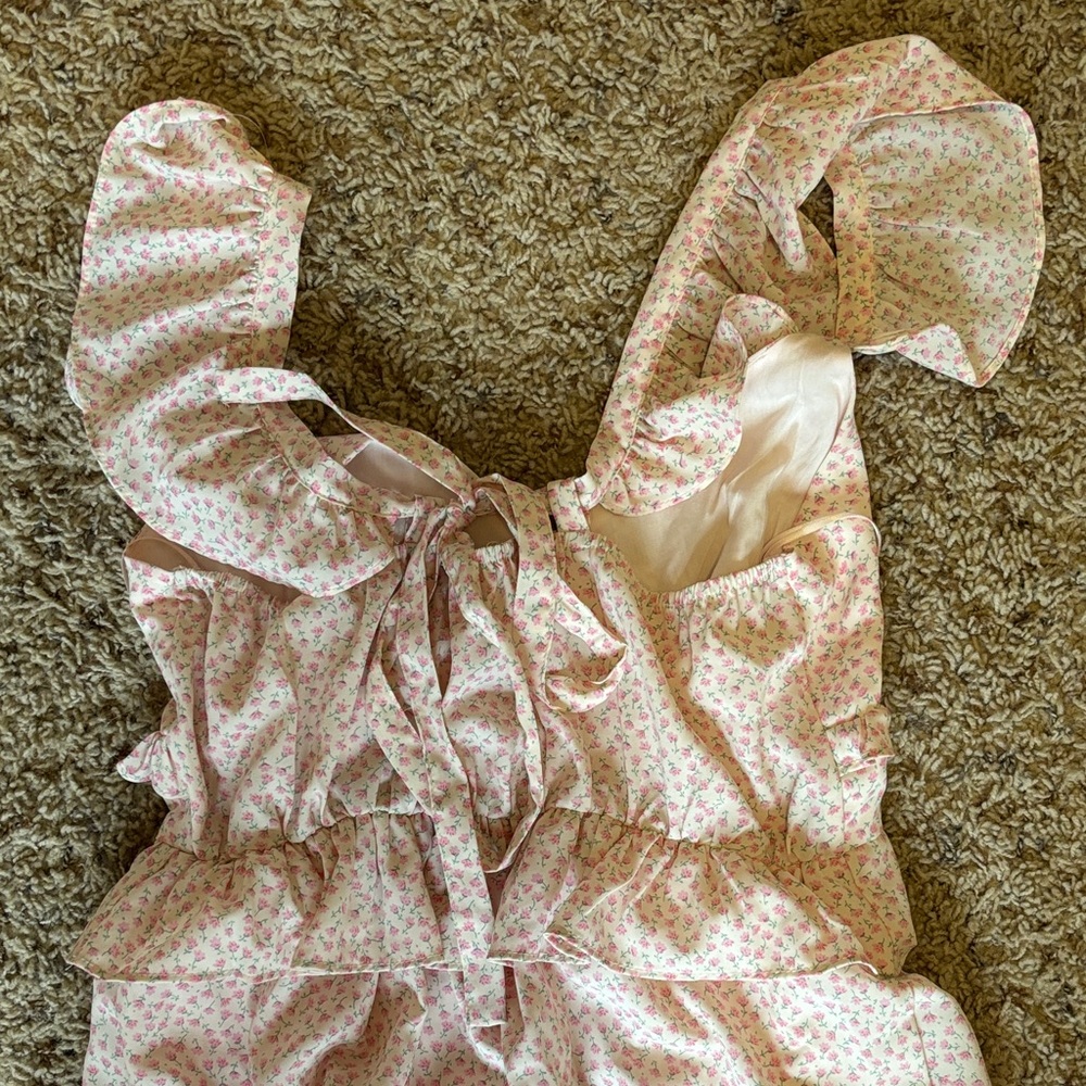 Altar’d State Light Pink Ruffled Maxi Dress - Picture 4 of 5